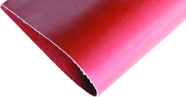 Red Silicone Composite Fiberglass Fabric , One Side / Double Silicone Coated Fabric