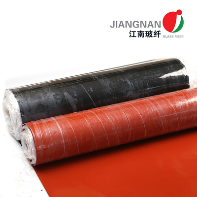 1000 mm larghezza superficie opaca tessuto in fibra di vetro rivestito in silicone per il progetto di cortina di fumo
